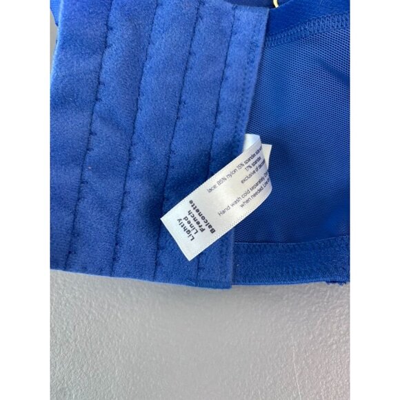 Cacique 42C‎ royal blue lightly lined french balconette underwire corset bra - Picture 7 of 7